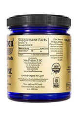 Sun Potion Lion's Mane label closeup highlighting organic quality