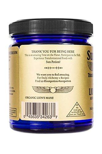 Sun Potion Lion's Mane powder with spoon for morning mix
