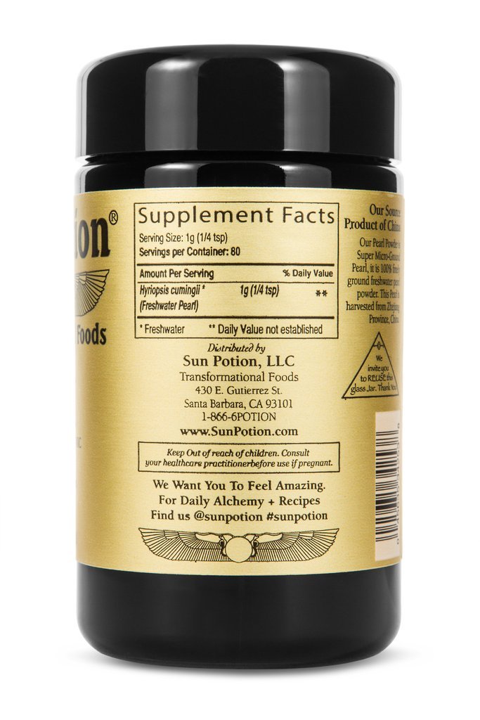 Sun Potion Pearl Powder elixir mix blends smoothly into drinks and smoothies