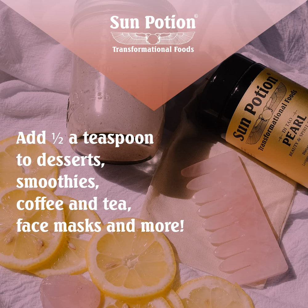 Sun Potion Pearl Powder natural sustainability banner for mindful routines