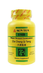 Sun Ten Major Rhubarb Capsules bottle pour for convenient daily herbal use.