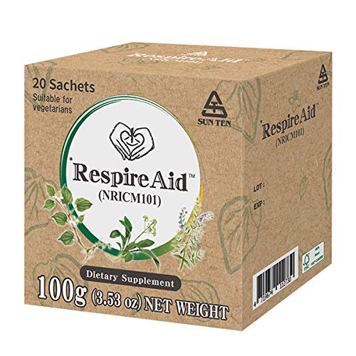 Sun Ten RespireAid herbal blend close-up highlights mullein and peppermint.