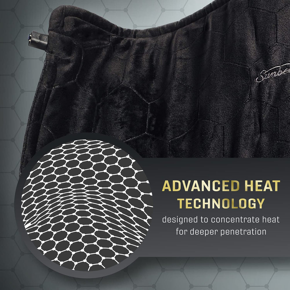 Sunbeam AdvancedHeat king-sized pad graphene layer for deeper heat penetration.