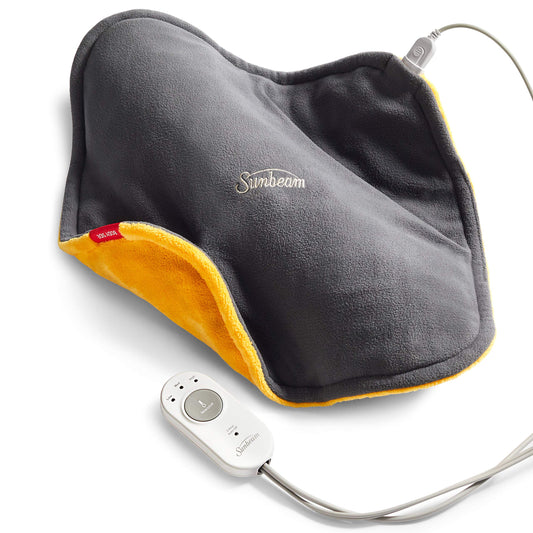 Sunbeam ConformHeat 14x14 pad flexes to curved areas for targeted warmth.