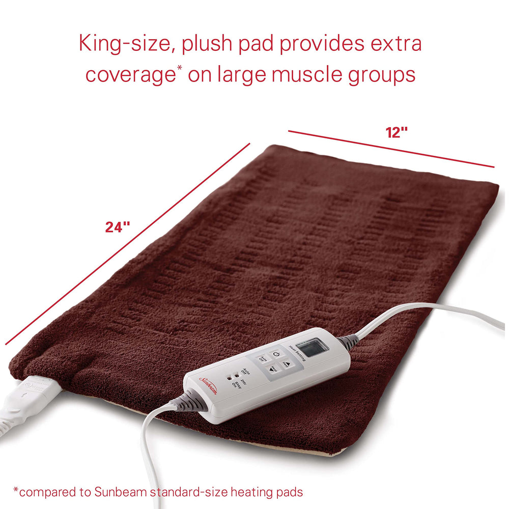 Sunbeam XL digital LED controller with six heat settings for personalized comfort