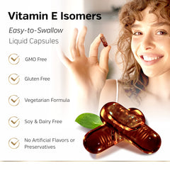 Sunergetic bottle close-up shows easy-to-swallow capsules