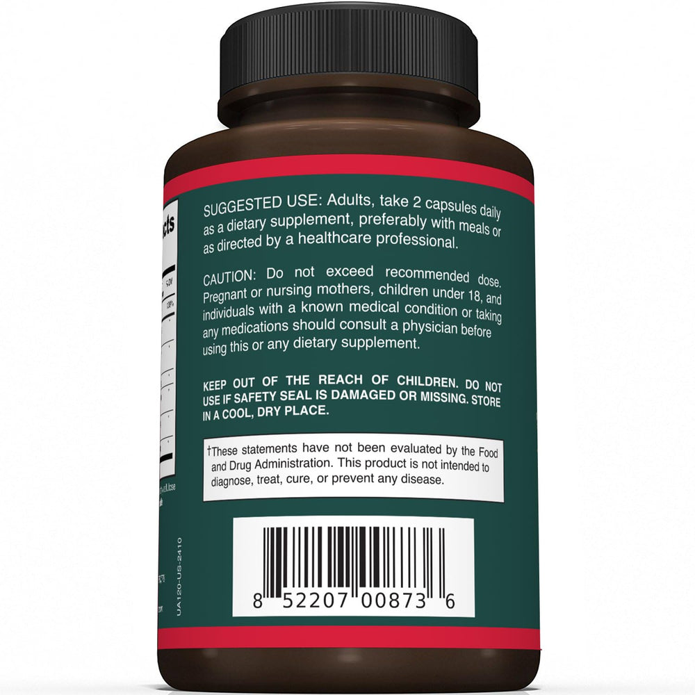 Sunergetic Uric Acid Support capsules in bottle scene suggesting easy daily intake.