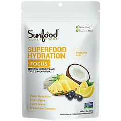 Sunfood Hydration Focus coconut water powder for natural hydration during workouts