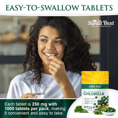 Sunlit Best chlorella bulk pack on shelf for easy stock