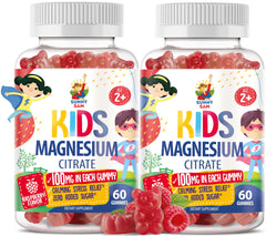 Sunny Sam Calm Magnesium Gummies bottle with raspberry flavor for bedtime relaxation