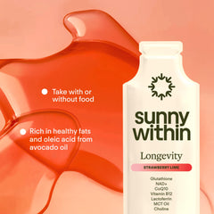 Sunny Within Longevity B12 MCT oil drops support steady energy