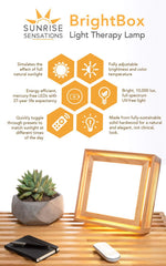 BrightBox lamp delivering full-spectrum light for bright mornings