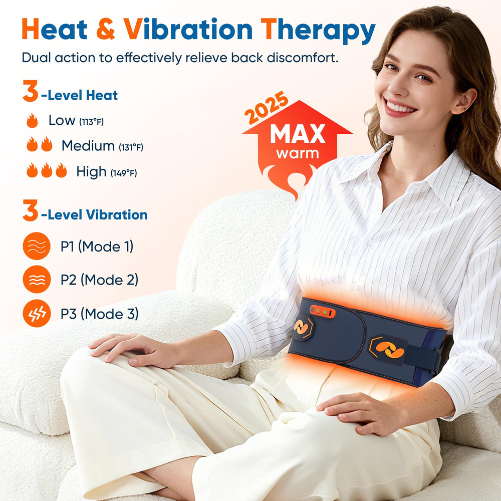 Sunruf 8000mAh battery powering cordless back heating pad