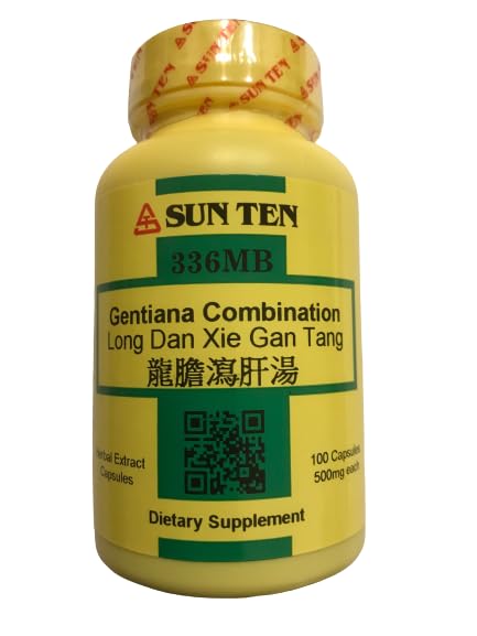 Sun Ten Gentiana Combination bottle with capsules for liver balance