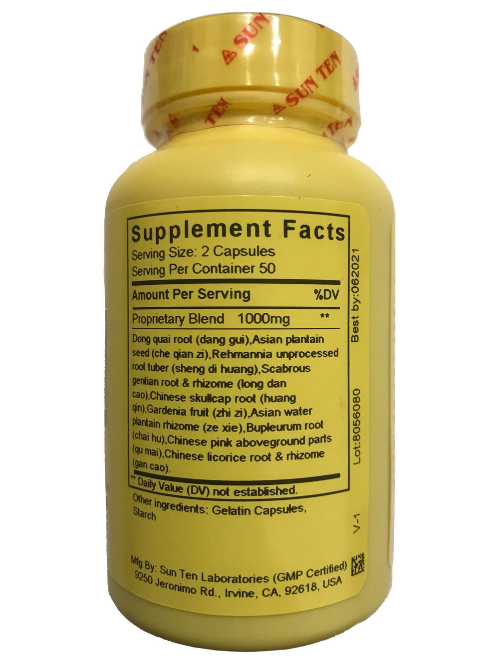 Sun Ten Gentiana Combination capsules close-up for daily use