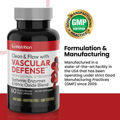 SunNutrition Vascular Defense garlic-ginger-citrus bergamot panel illustrates multi-ingredient cardiovascular support