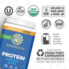 Sunwarrior chocolate protein scoop for convenient workouts and shakes