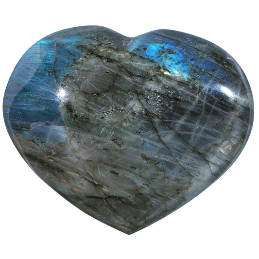 SUNYIK Labradorite heart palm stone for calming meditation and focus.