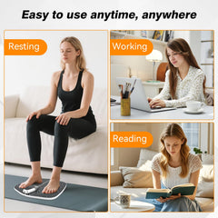 SUOIDOD EMS Foot Stimulator portable use showcases travel-friendly setup