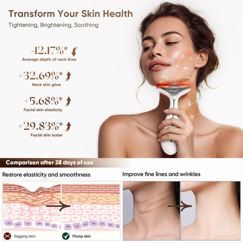 SUPDESIR LED light therapy panel emitting red, yellow, and orange tones.