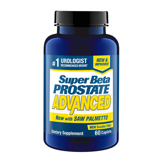 SUPER BETA PROSTATE Advanced bottle on shelf signaling daily urinary support.