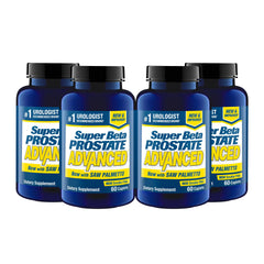 SUPER BETA PROSTATE Advanced with Saw Palmetto bottle supports daily urinary comfort.