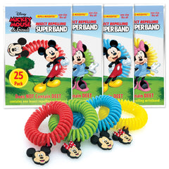SUPERBAND Classic Disney bracelet with Mickey charms for outdoor bug protection