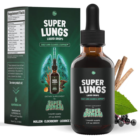 SuperBonsai Super Lungs bottle with pour spout for easy dosing.