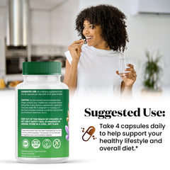 Daily-use illustration showing a simple wellness routine with Superfood MD.