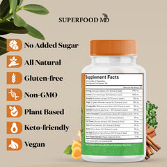 Superfood MD holy basil dried leaf image evokes calming daily ritual