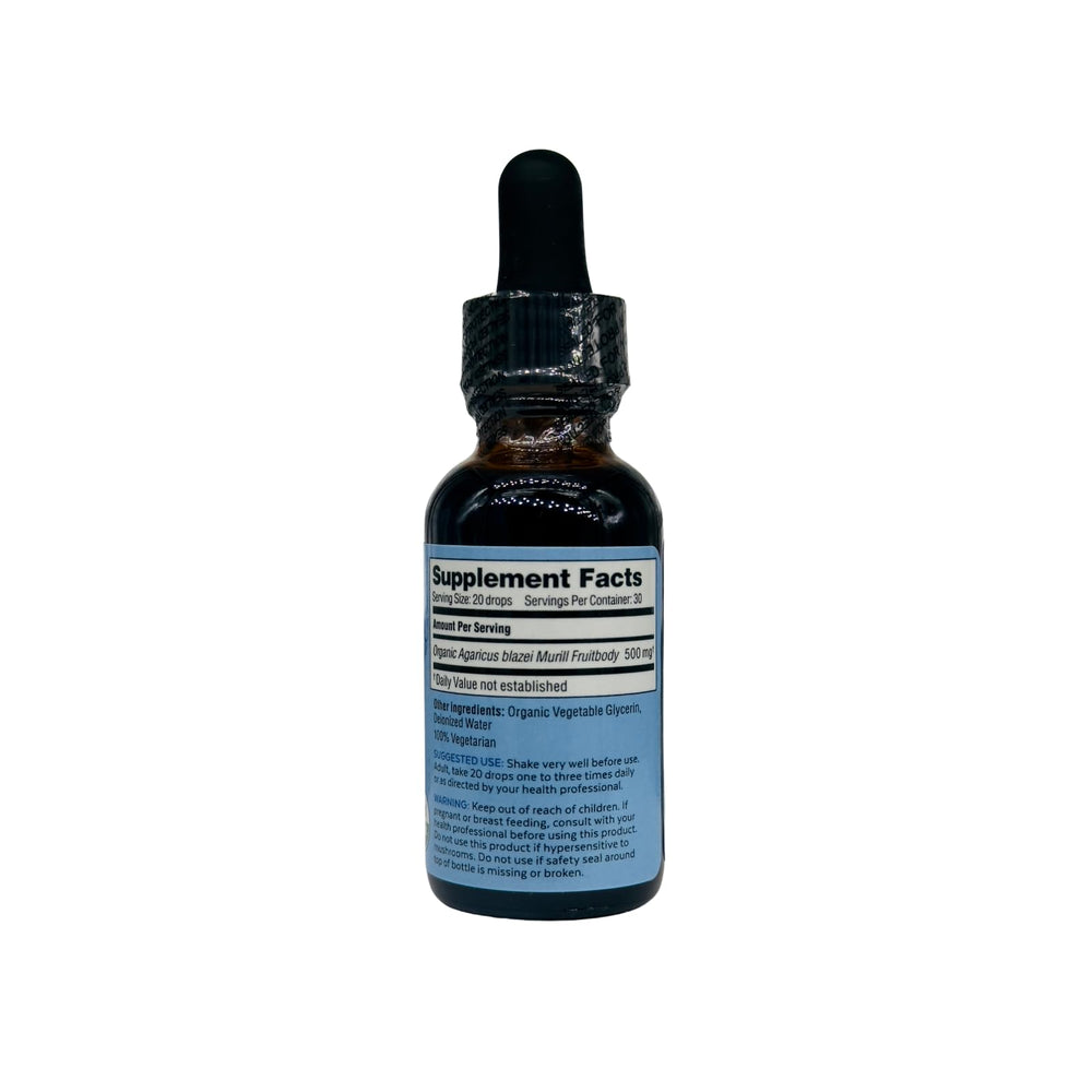 Patented Agaricus subrufescens strain distinction in the tincture.