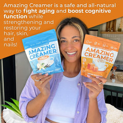 Amazing Creamer MCT oil close-up emphasizes quick absorption and steady energy.
