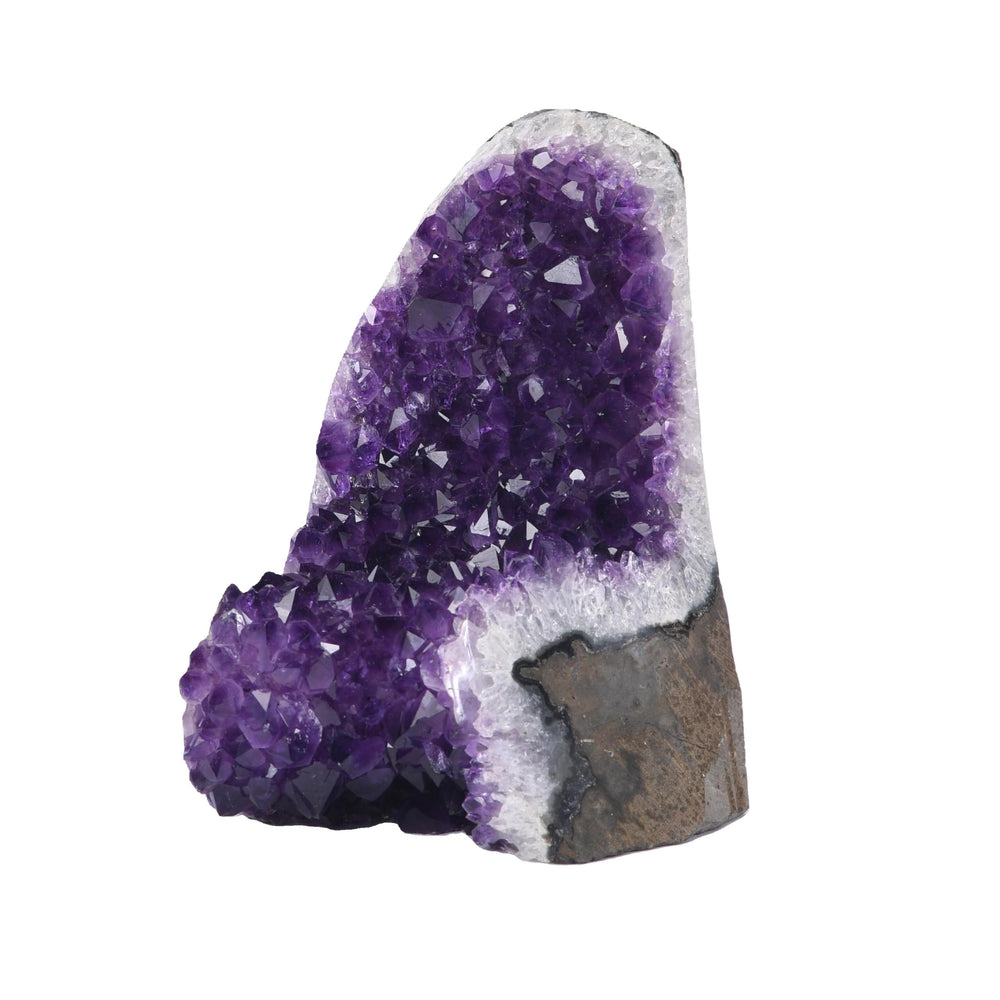 Superior Amethyst Geode Cluster on basalt base for elegant display