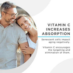 Superior Formulas SENOLYTIC+ absorption diagram emphasizes improved bioavailability.