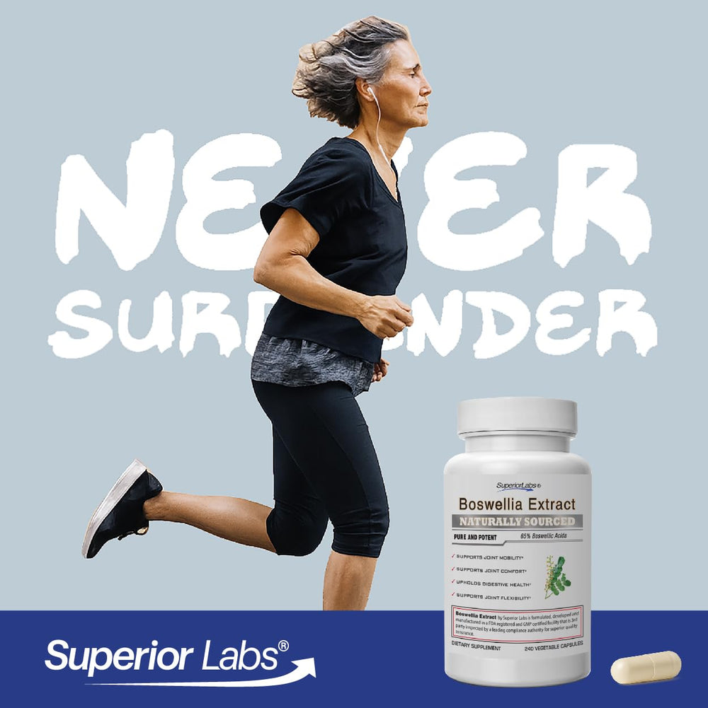 Superior Labs bottle and label on a clean countertop