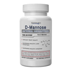 Superior Labs D-Mannose 500 mg bottle front view supports urinary health.
