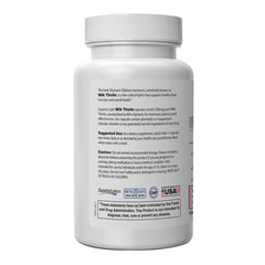 Superior Labs Milk Thistle bottle pour demonstrates easy daily dosing.