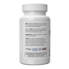 Superior Labs NAC vegetarian capsules on a clean label for purity