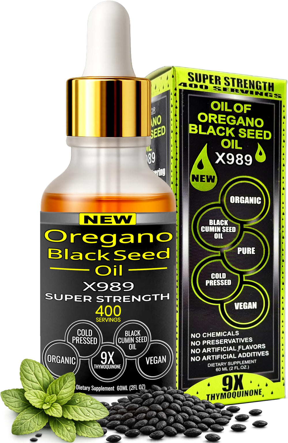 Superior Fulvic Humic X935 oregano oil bottle with daily aroma