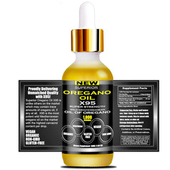 Carvacrol-per-drop emphasis shows potency.
