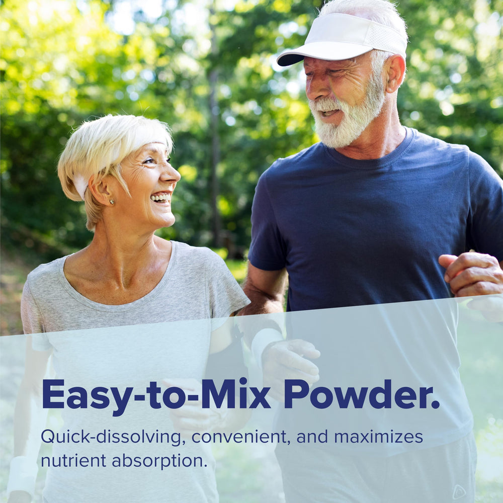 Unflavored powder blends easily into beverages for seamless use.