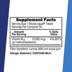 Close-up of methylcobalamin B-12 sublingual tablet dissolving under tongue for fast absorption
