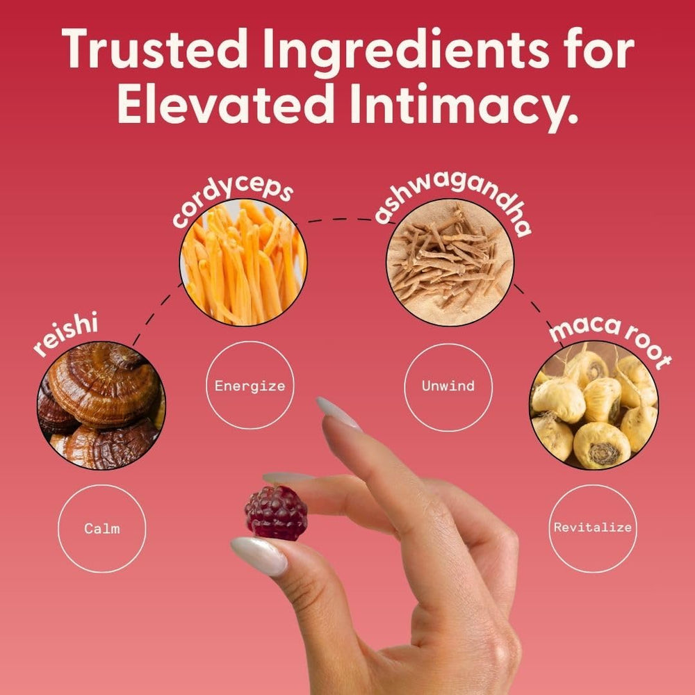 Ingredient label on SuperMush packaging featuring Cordyceps and Reishi.