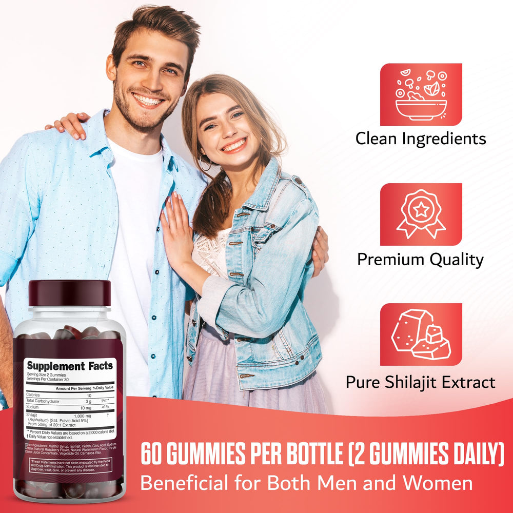 SUPERNUTRIALS Shilajit Gummies athlete energy, supports endurance.