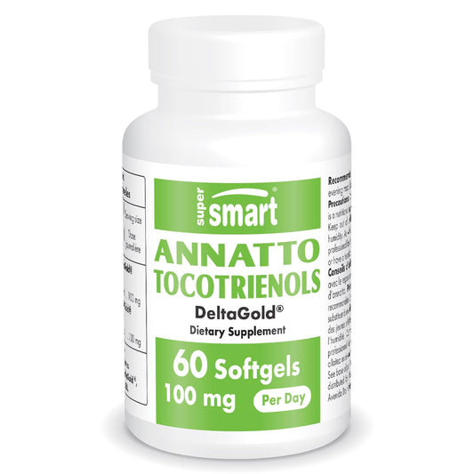 Supersmart Annatto Tocotrienols bottle closeup supports daily antioxidant routine
