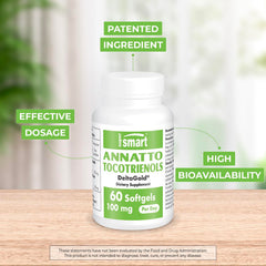 Supersmart Annatto Tocotrienols softgels glossy view convenient daily intake
