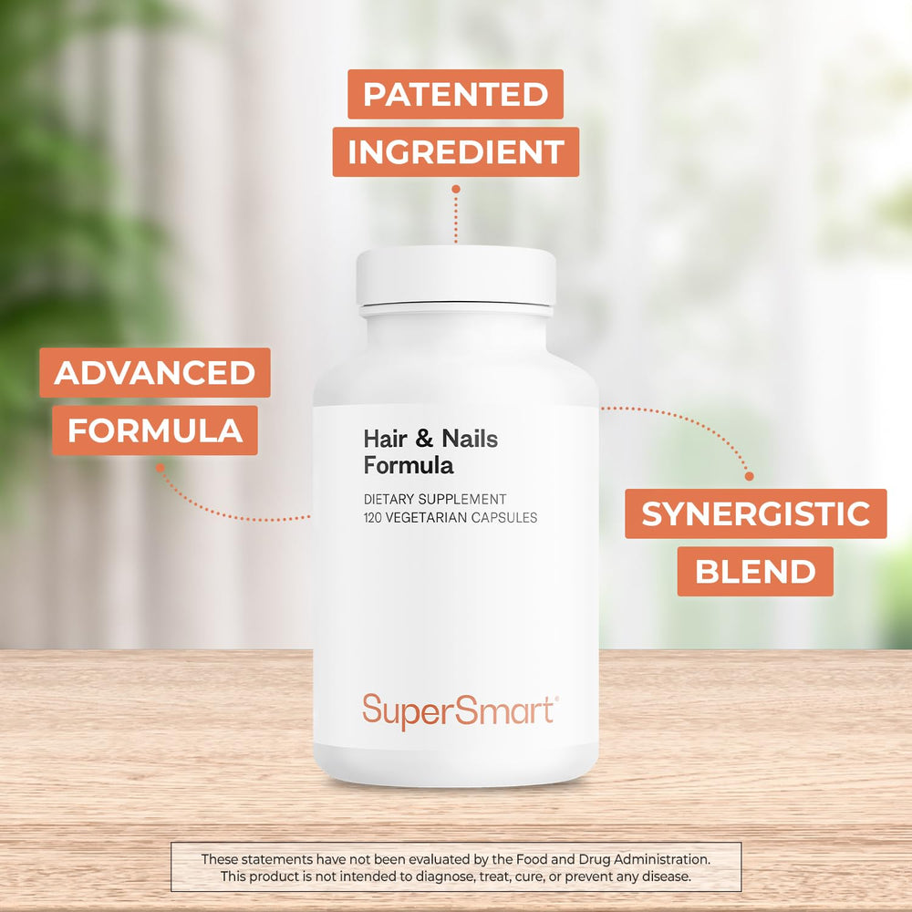 Supersmart Biotin and MSM blend capsule highlighting hair-supporting nutrients.