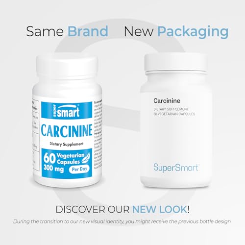 Supersmart Carcinine capsules close-up highlighting vegetarian form.