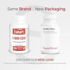 Supersmart Cardio Clear capsules closeup highlighting easy-to-swallow form.