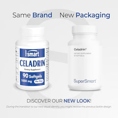 Close-up of Supersmart Celadrin 1050mg softgels ready for daily use